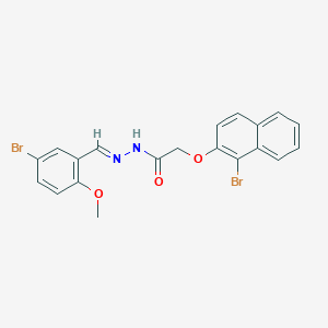 molecular formula C20H16Br2N2O3 B5532544 N'-(5-bromo-2-methoxybenzylidene)-2-[(1-bromo-2-naphthyl)oxy]acetohydrazide 