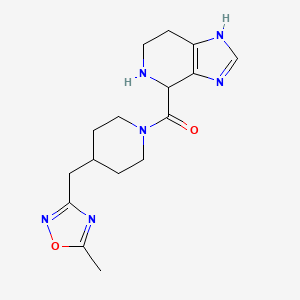 molecular formula C16H22N6O2 B5532548 4-({4-[(5-methyl-1,2,4-oxadiazol-3-yl)methyl]-1-piperidinyl}carbonyl)-4,5,6,7-tetrahydro-1H-imidazo[4,5-c]pyridine dihydrochloride 