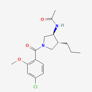 N-[(3S*,4R*)-1-(4-chloro-2-methoxybenzoyl)-4-propyl-3-pyrrolidinyl]acetamide