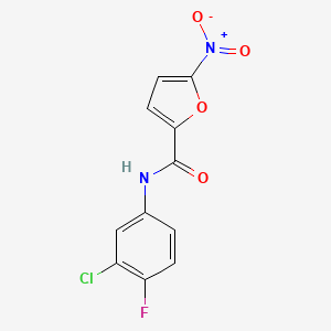 molecular formula C11H6ClFN2O4 B5532565 N-(3-chloro-4-fluorophenyl)-5-nitro-2-furamide 