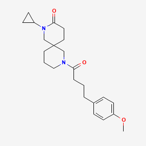 2-cyclopropyl-8-[4-(4-methoxyphenyl)butanoyl]-2,8-diazaspiro[5.5]undecan-3-one