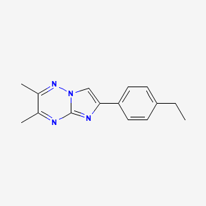 molecular formula C15H16N4 B5532590 6-(4-ethylphenyl)-2,3-dimethylimidazo[1,2-b][1,2,4]triazine 