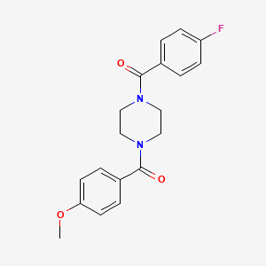 molecular formula C19H19FN2O3 B5532605 1-(4-fluorobenzoyl)-4-(4-methoxybenzoyl)piperazine 