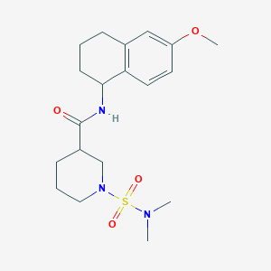 molecular formula C19H29N3O4S B5532615 1-[(dimethylamino)sulfonyl]-N-(6-methoxy-1,2,3,4-tetrahydro-1-naphthalenyl)-3-piperidinecarboxamide 