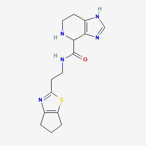 molecular formula C15H19N5OS B5532622 N-[2-(5,6-dihydro-4H-cyclopenta[d][1,3]thiazol-2-yl)ethyl]-4,5,6,7-tetrahydro-1H-imidazo[4,5-c]pyridine-4-carboxamide dihydrochloride 