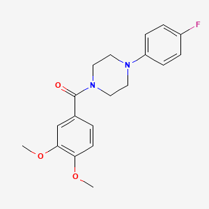 molecular formula C19H21FN2O3 B5532634 1-(3,4-dimethoxybenzoyl)-4-(4-fluorophenyl)piperazine 