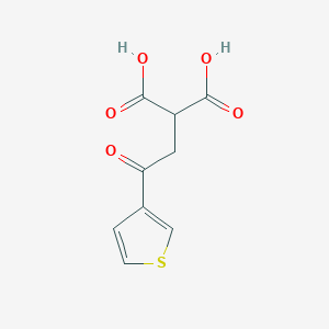 molecular formula C9H8O5S B5532683 [2-oxo-2-(3-thienyl)ethyl]malonic acid 