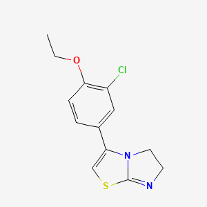 molecular formula C13H13ClN2OS B5532737 3-(3-chloro-4-ethoxyphenyl)-5,6-dihydroimidazo[2,1-b][1,3]thiazole 