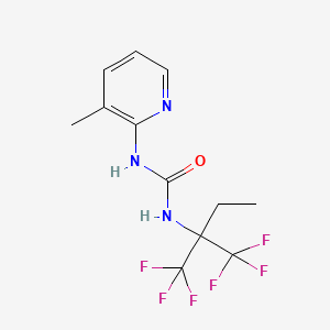 molecular formula C12H13F6N3O B5532745 N-[1,1-bis(trifluoromethyl)propyl]-N'-(3-methyl-2-pyridinyl)urea 