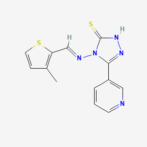 4-{[(3-methyl-2-thienyl)methylene]amino}-5-(3-pyridinyl)-4H-1,2,4-triazole-3-thiol