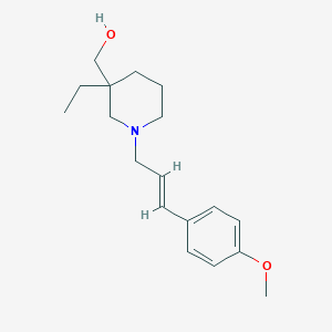 molecular formula C18H27NO2 B5532805 {3-ethyl-1-[(2E)-3-(4-methoxyphenyl)prop-2-en-1-yl]piperidin-3-yl}methanol 