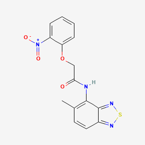 molecular formula C15H12N4O4S B5532810 N-(5-methyl-2,1,3-benzothiadiazol-4-yl)-2-(2-nitrophenoxy)acetamide 