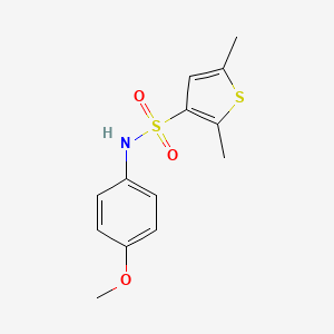 molecular formula C13H15NO3S2 B5532874 N-(4-methoxyphenyl)-2,5-dimethylthiophene-3-sulfonamide 
