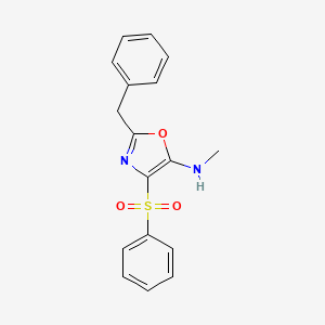 molecular formula C17H16N2O3S B5532885 2-benzyl-N-methyl-4-(phenylsulfonyl)-1,3-oxazol-5-amine 
