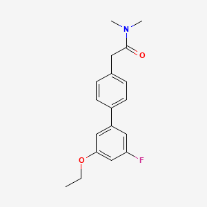 molecular formula C18H20FNO2 B5532939 2-(3'-ethoxy-5'-fluorobiphenyl-4-yl)-N,N-dimethylacetamide 