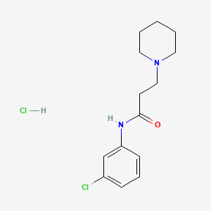 molecular formula C14H20Cl2N2O B5532943 N-(3-chlorophenyl)-3-(1-piperidinyl)propanamide hydrochloride 