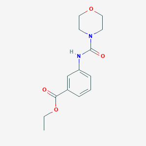 molecular formula C14H18N2O4 B5532946 ethyl 3-[(4-morpholinylcarbonyl)amino]benzoate 