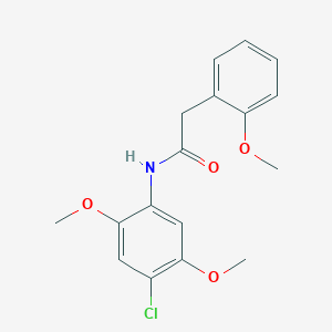 molecular formula C17H18ClNO4 B5532995 N-(4-chloro-2,5-dimethoxyphenyl)-2-(2-methoxyphenyl)acetamide 