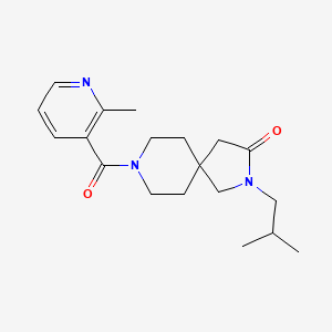 molecular formula C19H27N3O2 B5533026 2-isobutyl-8-[(2-methylpyridin-3-yl)carbonyl]-2,8-diazaspiro[4.5]decan-3-one 