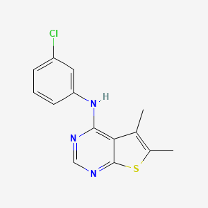 molecular formula C14H12ClN3S B5533063 N-(3-chlorophenyl)-5,6-dimethylthieno[2,3-d]pyrimidin-4-amine 