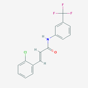 molecular formula C16H11ClF3NO B5533106 3-(2-chlorophenyl)-N-[3-(trifluoromethyl)phenyl]acrylamide 