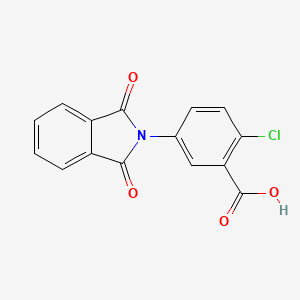molecular formula C15H8ClNO4 B5533126 2-chloro-5-(1,3-dioxo-1,3-dihydro-2H-isoindol-2-yl)benzoic acid 