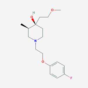molecular formula C17H26FNO3 B5533141 (3R*,4R*)-1-[2-(4-fluorophenoxy)ethyl]-4-(2-methoxyethyl)-3-methyl-4-piperidinol 