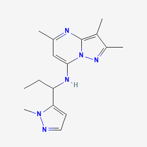 2,3,5-trimethyl-N-[1-(1-methyl-1H-pyrazol-5-yl)propyl]pyrazolo[1,5-a]pyrimidin-7-amine