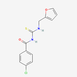 molecular formula C13H11ClN2O2S B5533179 4-chloro-N-{[(2-furylmethyl)amino]carbonothioyl}benzamide 