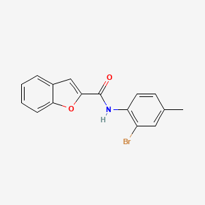 molecular formula C16H12BrNO2 B5533200 N-(2-bromo-4-methylphenyl)-1-benzofuran-2-carboxamide 