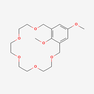 molecular formula C18H28O7 B5533214 19,21-dimethoxy-3,6,9,12,15-pentaoxabicyclo[15.3.1]henicosa-1(21),17,19-triene CAS No. 78840-05-8