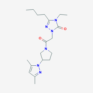 5-butyl-2-{2-[3-(3,5-dimethyl-1H-pyrazol-1-yl)-1-pyrrolidinyl]-2-oxoethyl}-4-ethyl-2,4-dihydro-3H-1,2,4-triazol-3-one