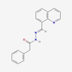 molecular formula C18H15N3O B5533249 2-phenyl-N'-(8-quinolinylmethylene)acetohydrazide 