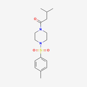 molecular formula C16H24N2O3S B5533280 1-(3-methylbutanoyl)-4-[(4-methylphenyl)sulfonyl]piperazine 