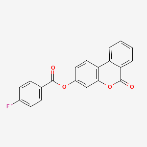 molecular formula C20H11FO4 B5533287 6-oxo-6H-benzo[c]chromen-3-yl 4-fluorobenzoate 