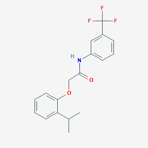 molecular formula C18H18F3NO2 B5533319 2-(2-isopropylphenoxy)-N-[3-(trifluoromethyl)phenyl]acetamide CAS No. 5744-15-0