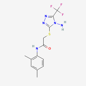 2-{[4-amino-5-(trifluoromethyl)-4H-1,2,4-triazol-3-yl]thio}-N-(2,4-dimethylphenyl)acetamide