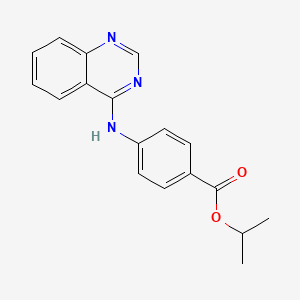 molecular formula C18H17N3O2 B5533345 isopropyl 4-(4-quinazolinylamino)benzoate CAS No. 510737-65-2