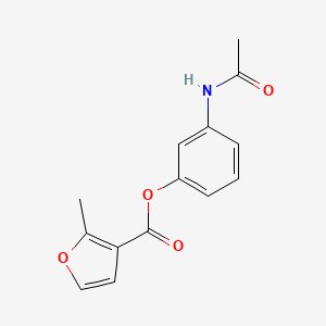 molecular formula C14H13NO4 B5533370 3-(acetylamino)phenyl 2-methyl-3-furoate 