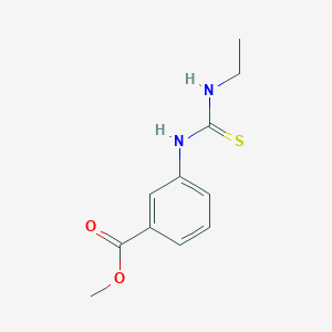 molecular formula C11H14N2O2S B5533380 methyl 3-{[(ethylamino)carbonothioyl]amino}benzoate 