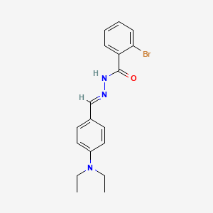 molecular formula C18H20BrN3O B5533398 2-bromo-N'-[4-(diethylamino)benzylidene]benzohydrazide 