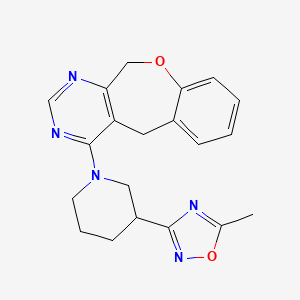 molecular formula C20H21N5O2 B5533406 4-[3-(5-methyl-1,2,4-oxadiazol-3-yl)piperidin-1-yl]-5,11-dihydro[1]benzoxepino[3,4-d]pyrimidine 