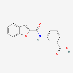 molecular formula C16H11NO4 B5533438 3-[(1-benzofuran-2-ylcarbonyl)amino]benzoic acid 