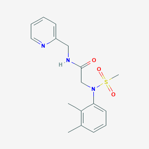 molecular formula C17H21N3O3S B5533441 N~2~-(2,3-dimethylphenyl)-N~2~-(methylsulfonyl)-N~1~-(2-pyridinylmethyl)glycinamide 