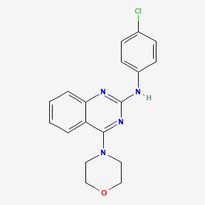 molecular formula C18H17ClN4O B5533486 N-(4-chlorophenyl)-4-(4-morpholinyl)-2-quinazolinamine 