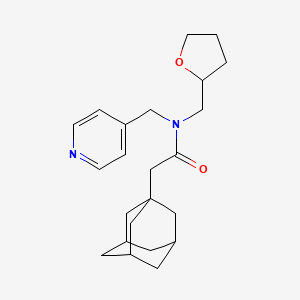 molecular formula C23H32N2O2 B5533487 2-(1-adamantyl)-N-(4-pyridinylmethyl)-N-(tetrahydro-2-furanylmethyl)acetamide 