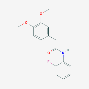 molecular formula C16H16FNO3 B5533494 2-(3,4-dimethoxyphenyl)-N-(2-fluorophenyl)acetamide 