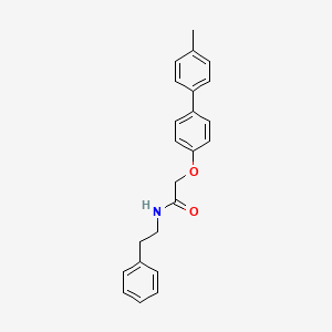 molecular formula C23H23NO2 B5533501 2-[(4'-methyl-4-biphenylyl)oxy]-N-(2-phenylethyl)acetamide 