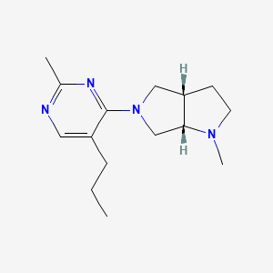 molecular formula C15H24N4 B5533549 (3aS,6aS)-1-methyl-5-(2-methyl-5-propylpyrimidin-4-yl)octahydropyrrolo[3,4-b]pyrrole 