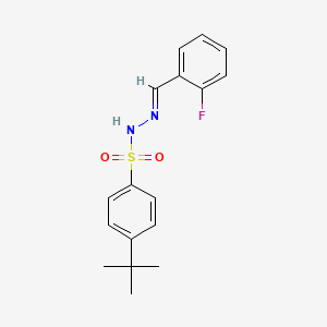 molecular formula C17H19FN2O2S B5533557 4-tert-butyl-N'-(2-fluorobenzylidene)benzenesulfonohydrazide 